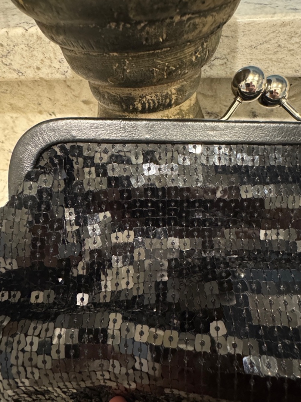 Coach Black Sequin Frame Clutch - Picture 5 of 6